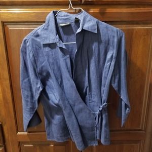 Wrap 3/4 sleeve shirt